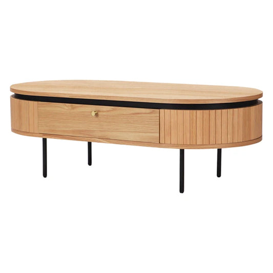 Masa cafea maro din lemn 120 cm Atelier