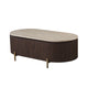 Masa cafea ovala maro din MDF 130 cm Royal