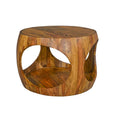 Masa cafea rotunda maro din lemn Organic Loop