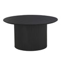 Masa cafea rotunda neagra din MDF 80 cm Tornio
