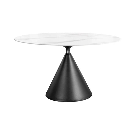 Masa dining alba din ceramica 135 cm Signature