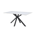 Masa dining alba din ceramica 160 cm Galaxie