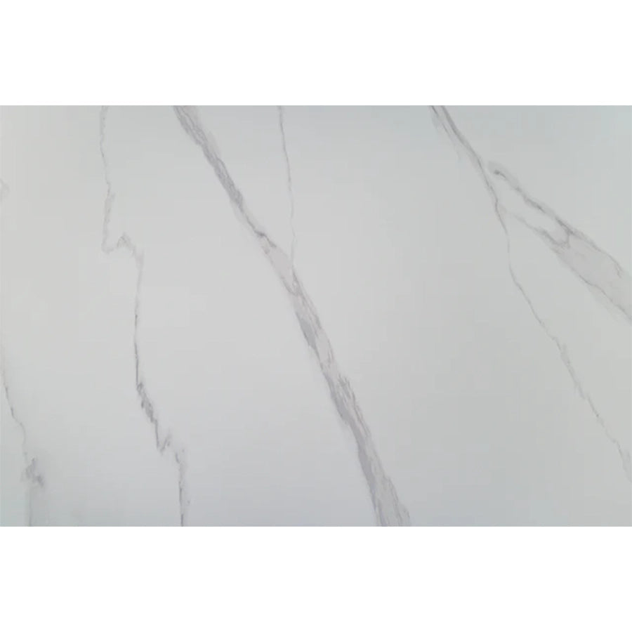 Masa dining alba din lemn si ceramica 120 Unique