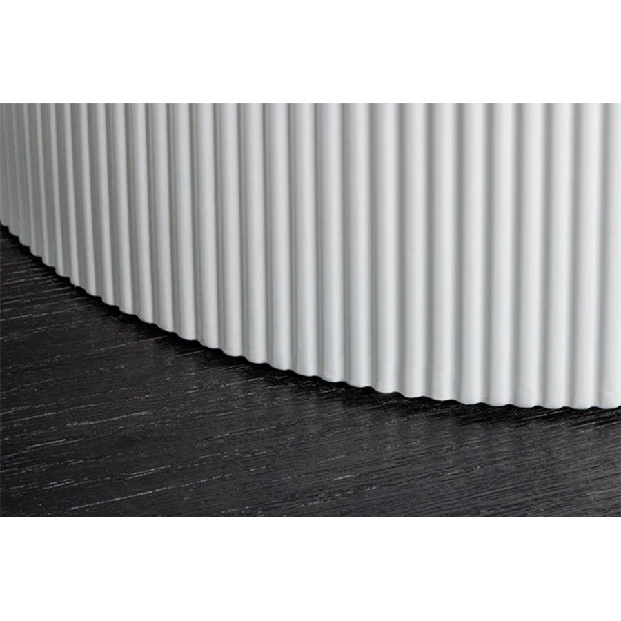 Masa dining alba din lemn si ceramica 120 Unique