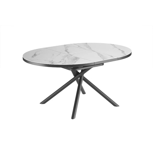 Masa dining alba extensibila 120-160 cm Mikado