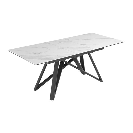 Masa dining alba extensibila 160-200 cm Atlas