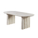 Masa dining bej cu aspect travertin 200 cm Zafra