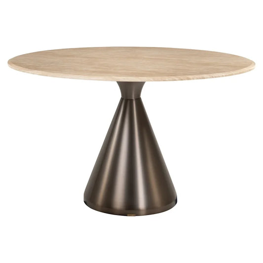 Masa dining bej rotunda 130 cm Montgommery