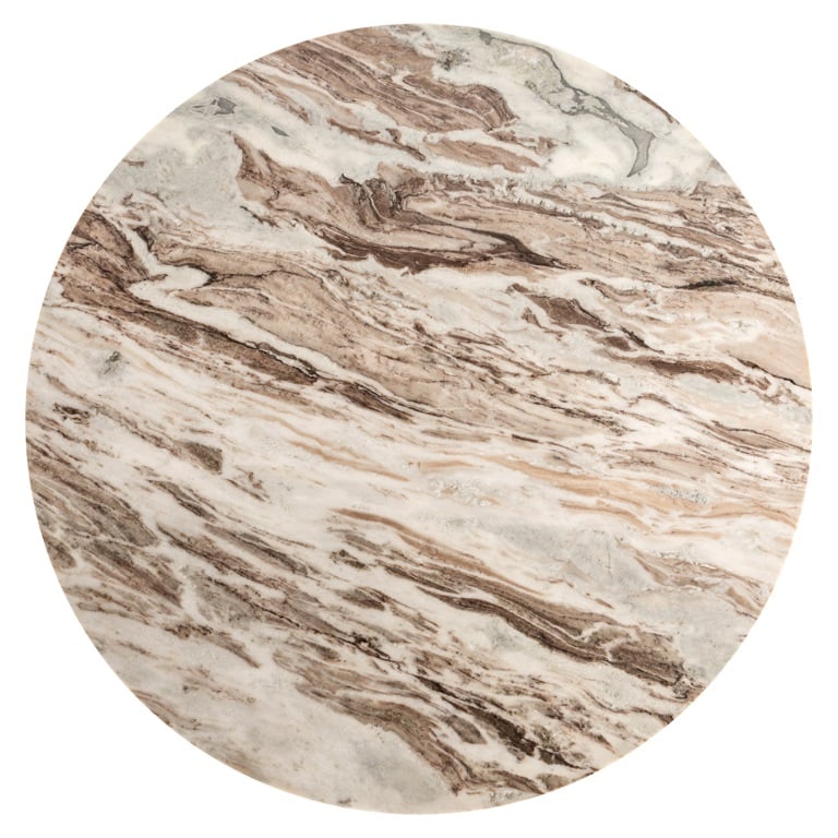 Masa dining crem gold din marmura 140 cm Bottega