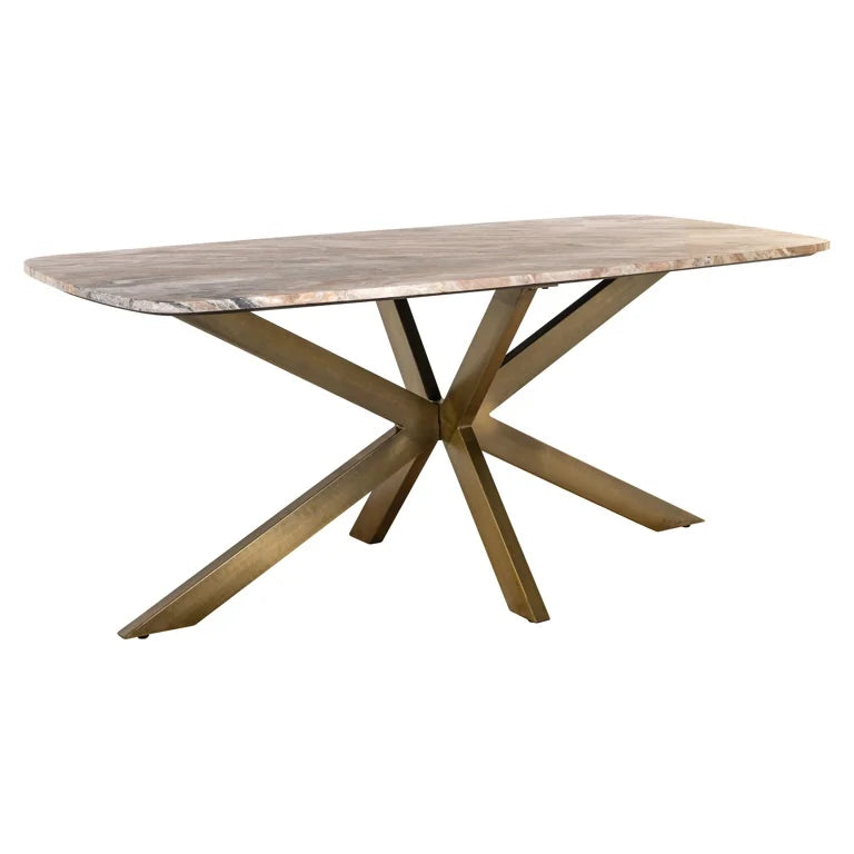 Masa dining crem gold din marmura 220 cm Bottega