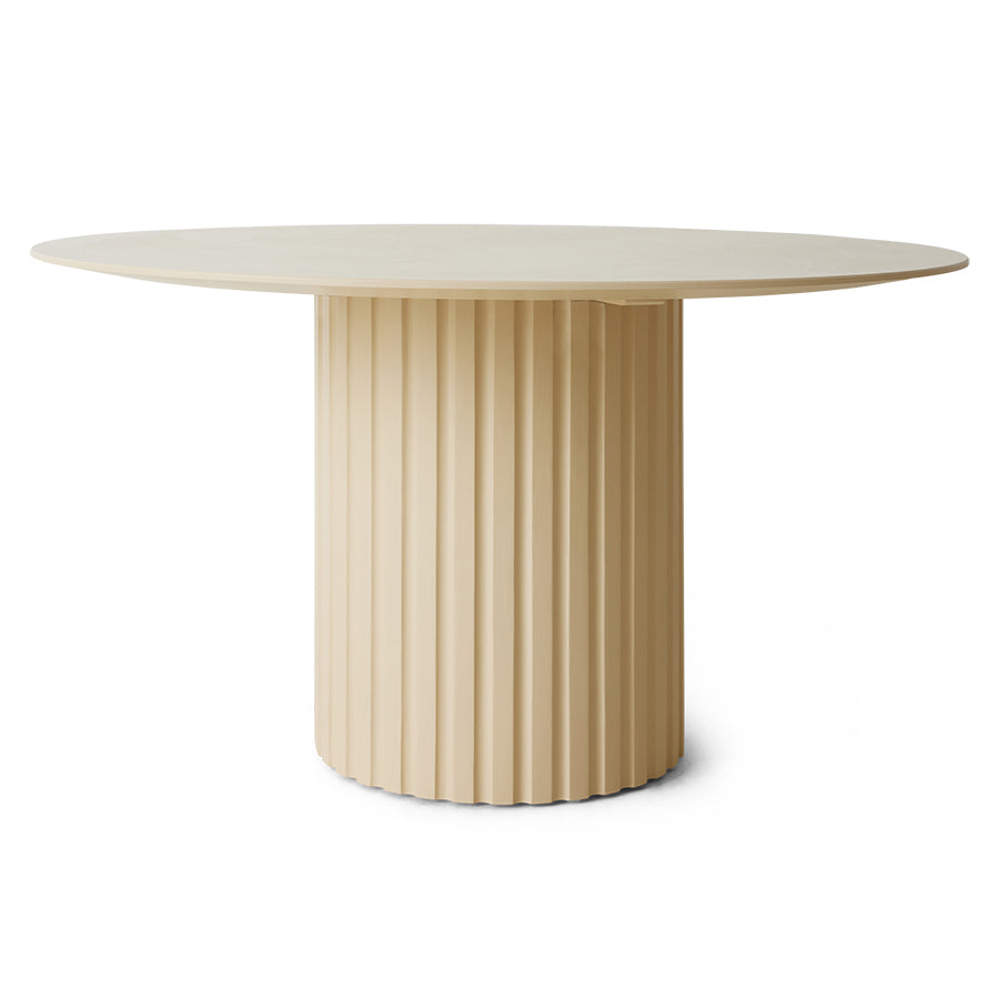 Masa dining crem rotunda Pillar HKLiving