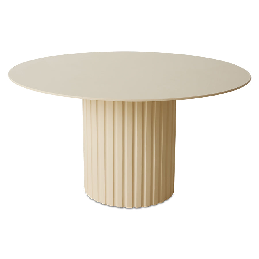 Masa dining crem rotunda Pillar HKLiving