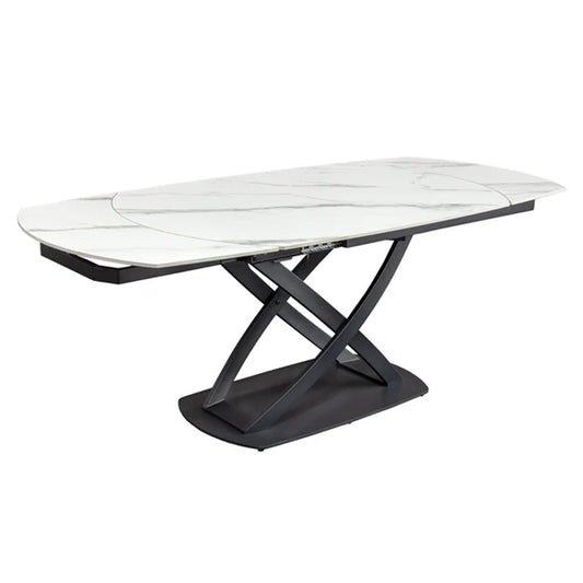 Masa dining extensibila alba 130-190 Inception