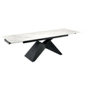 Masa dining extensibila alba din ceramica 180-260 Diamond