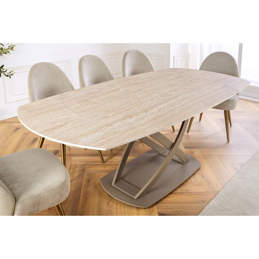 Masa dining extensibila grej 130-190 Inception