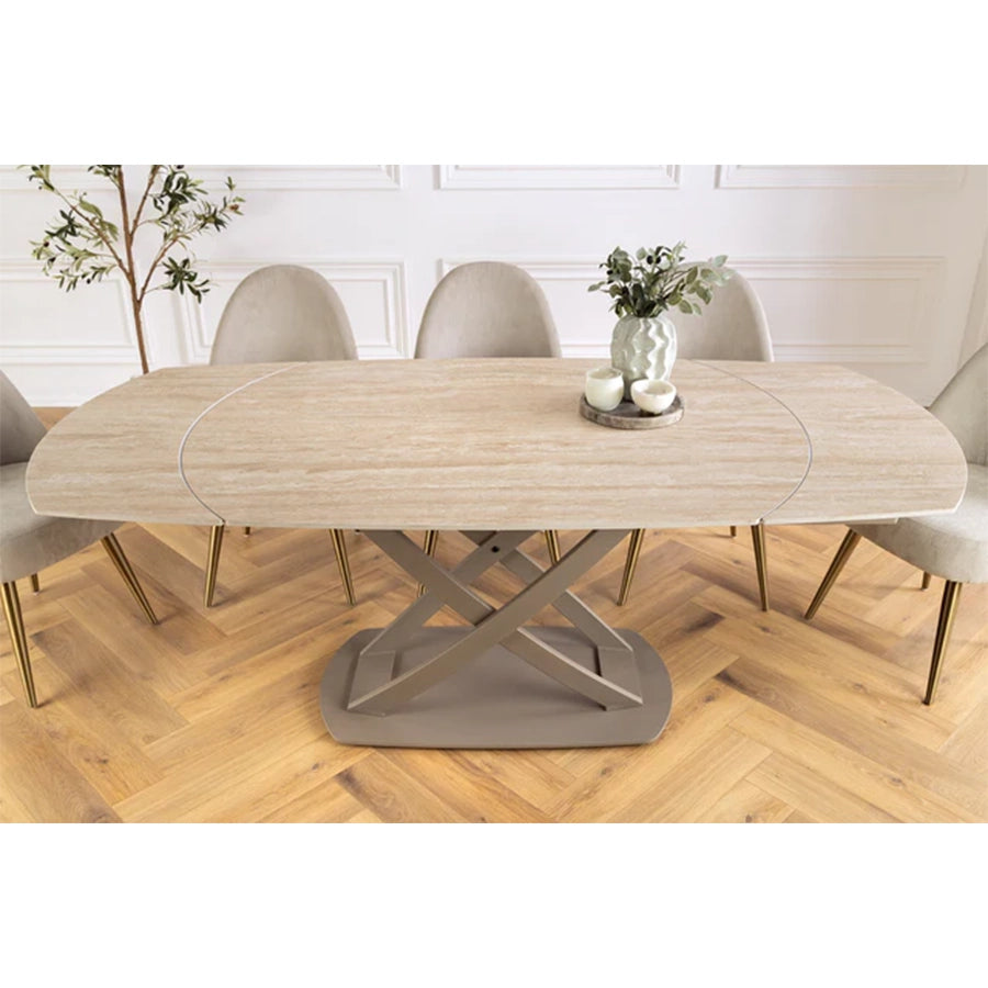 Masa dining extensibila grej 130-190 Inception