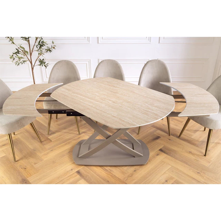 Masa dining extensibila grej 130-190 Inception