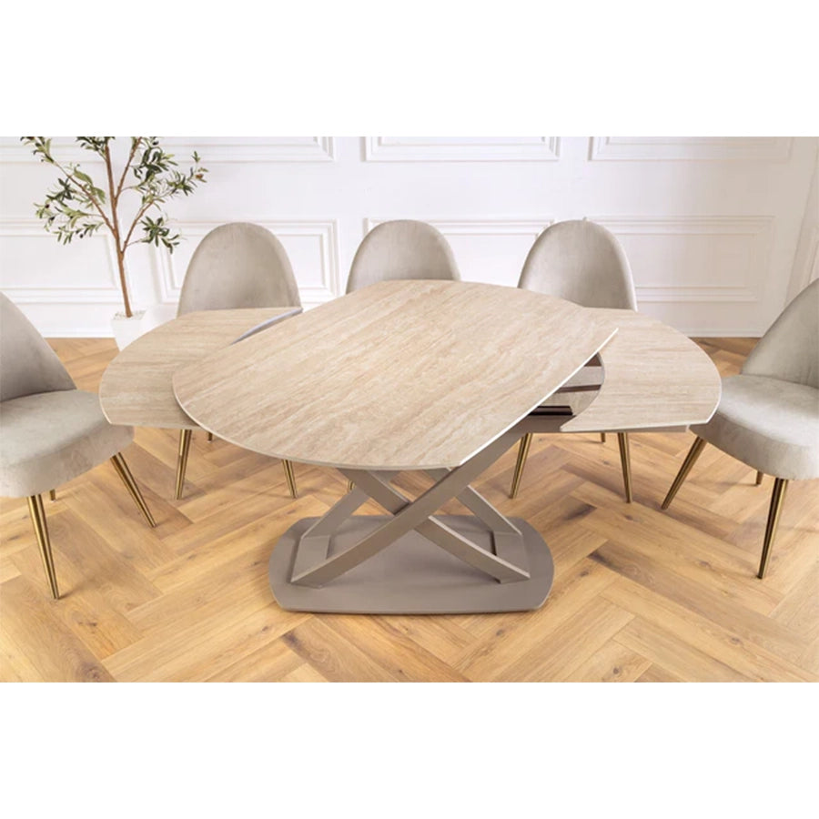 Masa dining extensibila grej 130-190 Inception