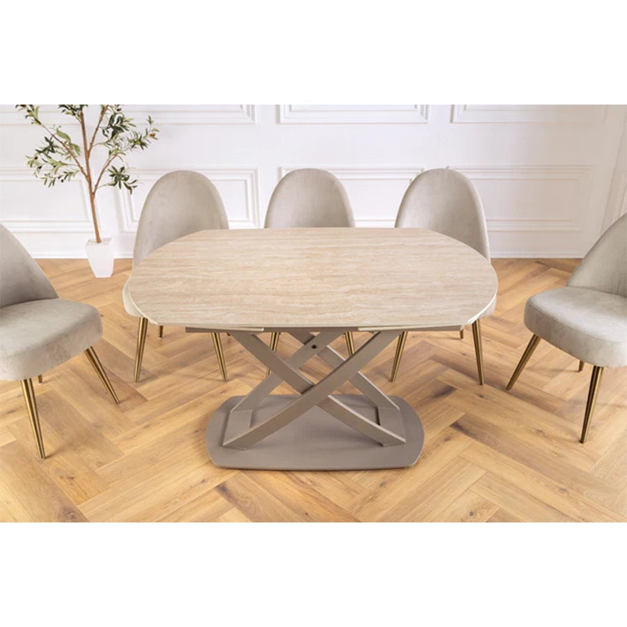 Masa dining extensibila grej 130-190 Inception
