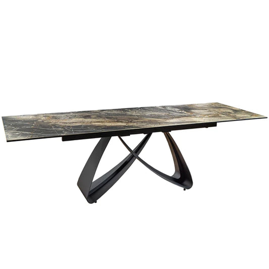 Masa dining extensibila grej din ceramica Infinity