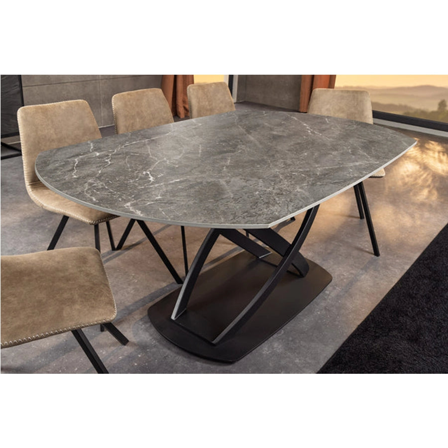 Masa dining extensibila gri antracit 130-190 Inception
