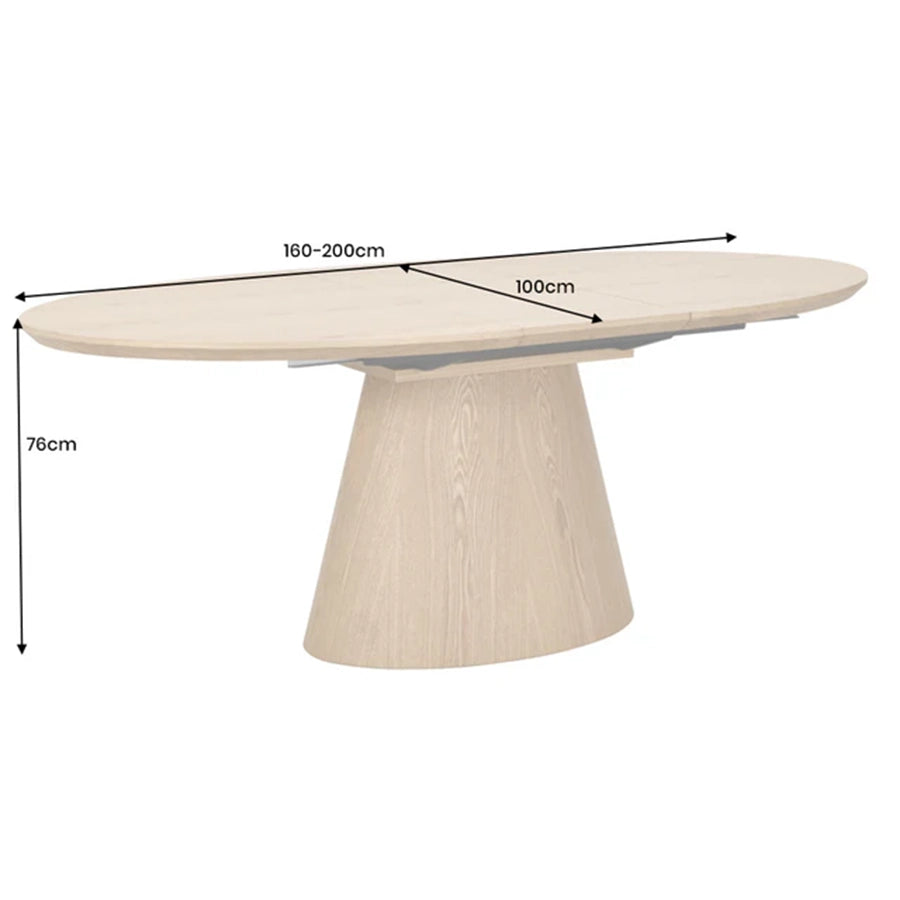 Masa dining extensibila maro 160-200 cm Unique