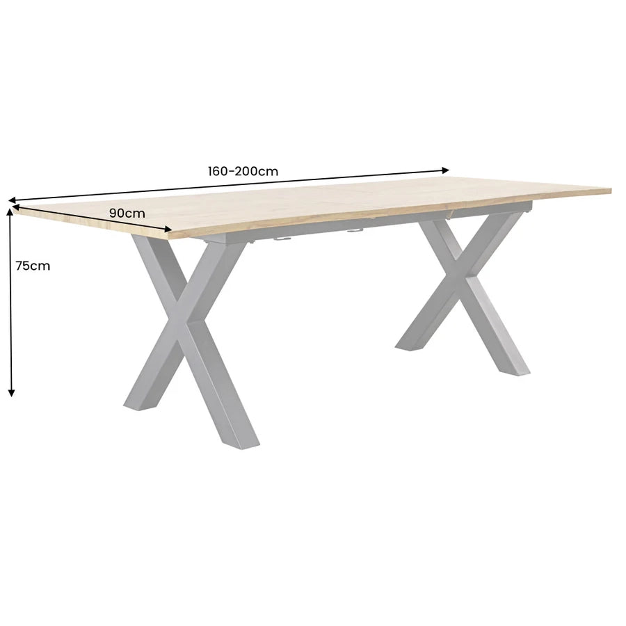 Masa dining extensibila maro 160-200 cm Wild