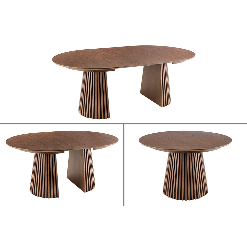 Masa dining extensibila maro inchis Valhalla Invicta Interior