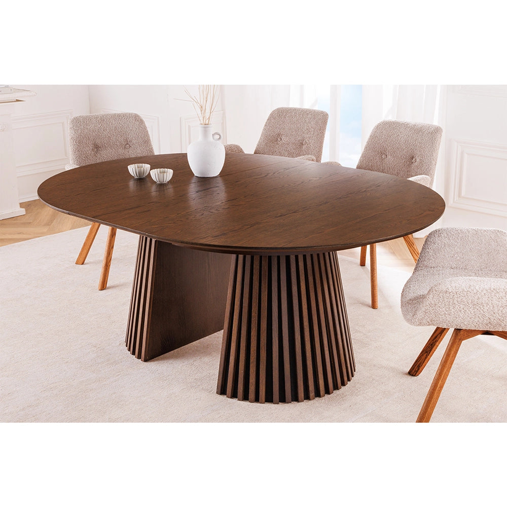 Masa dining extensibila maro inchis Valhalla Invicta Interior