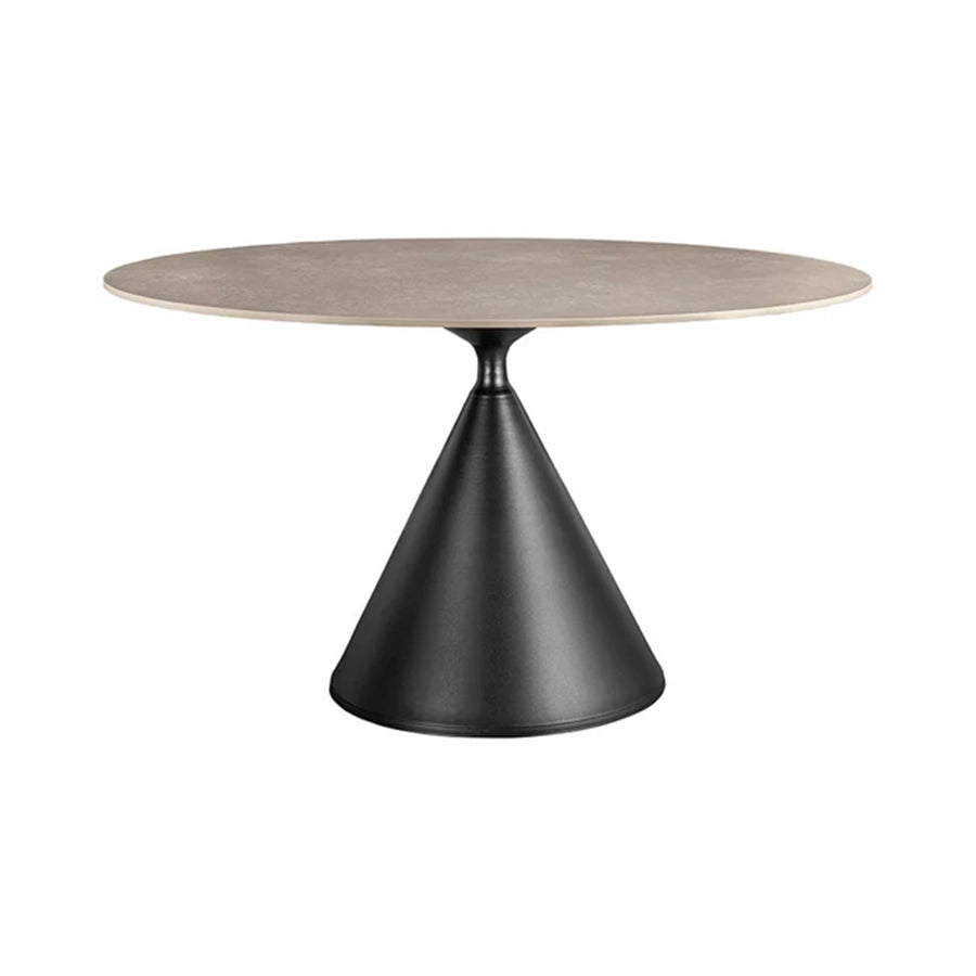 Masa dining gri din ceramica 135 cm Signature
