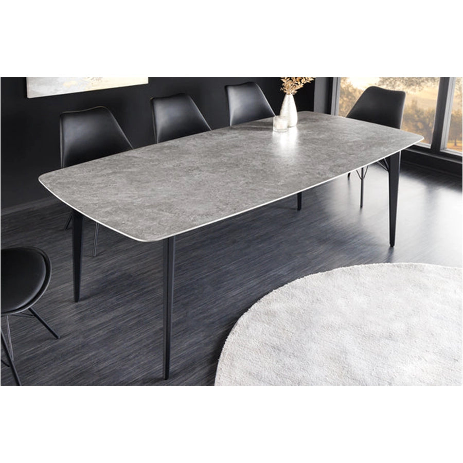 Masa dining gri din ceramica 160 cm Milano