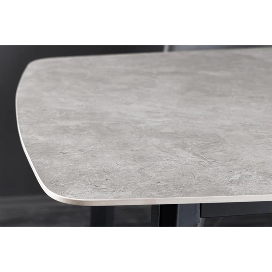 Masa dining gri din ceramica 160 cm Milano