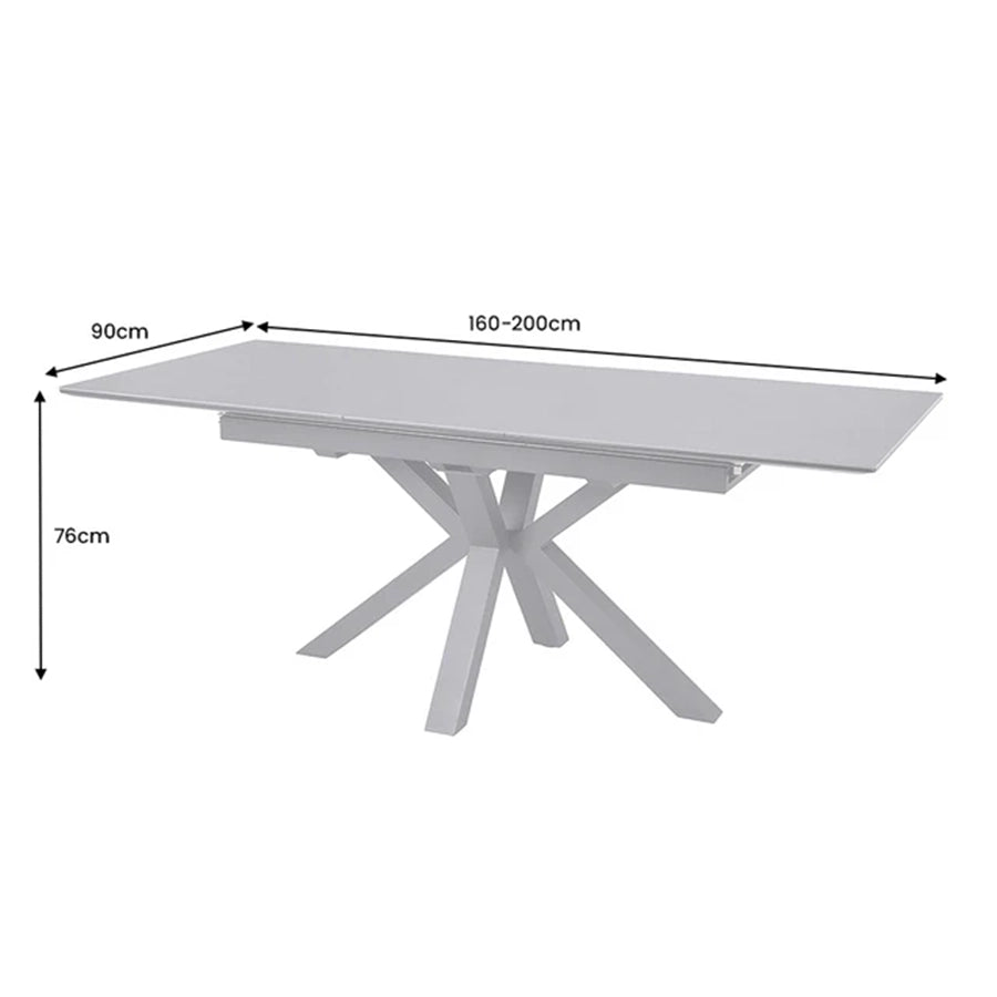 Masa dining gri extensibila 160-200 cm Eternity
