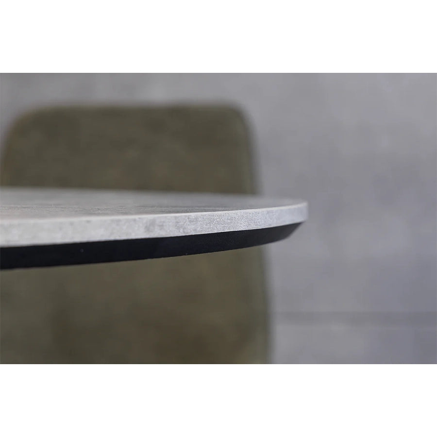 Masa dining gri stone rotunda 120 cm Atelier