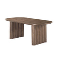 Masa dining maro cu aspect de stejar 200 cm Zafra