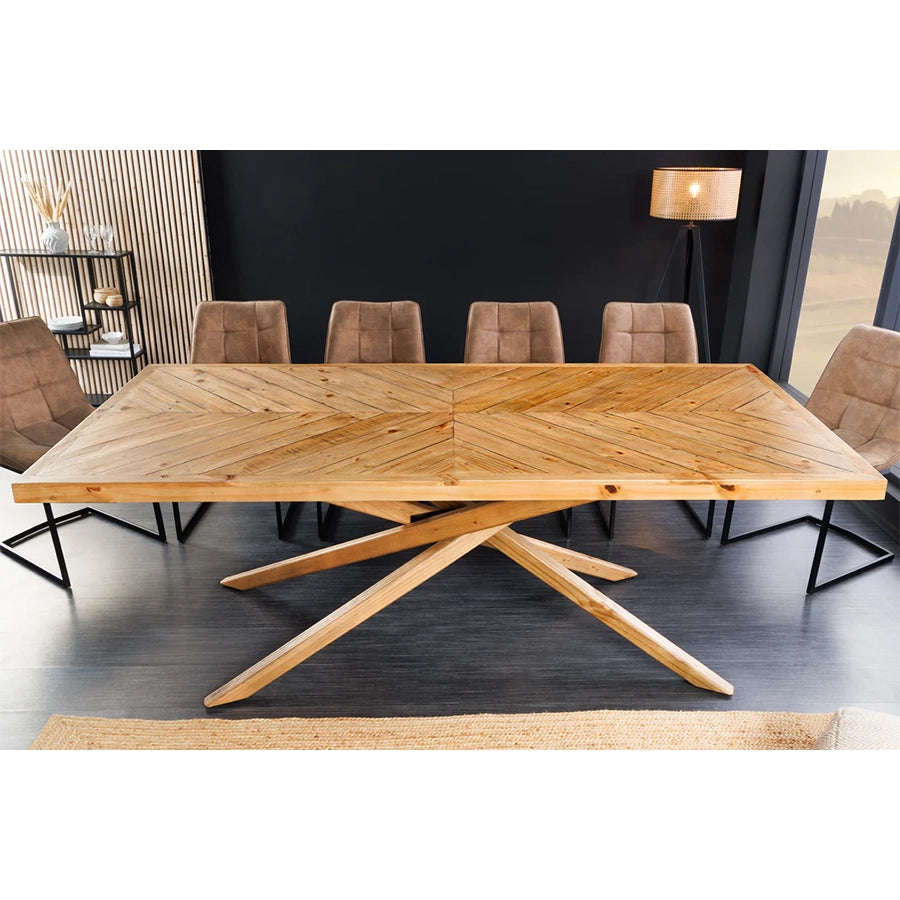 Masa dining maro din lemn 200 cm Sculpture