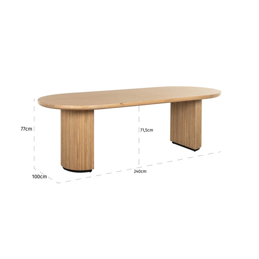 Masa dining maro din lemn 240 cm Belfort