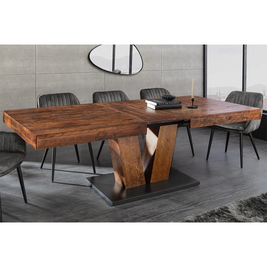 Masa dining maro extensibila din lemn Rancho