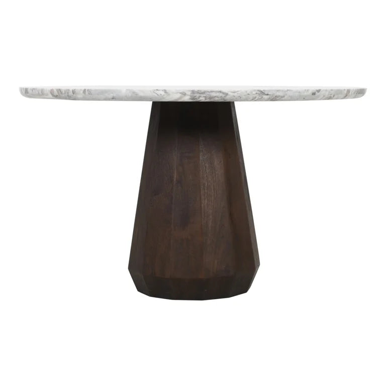 Masa dining maro gri din marmura 130 cm Oberoy