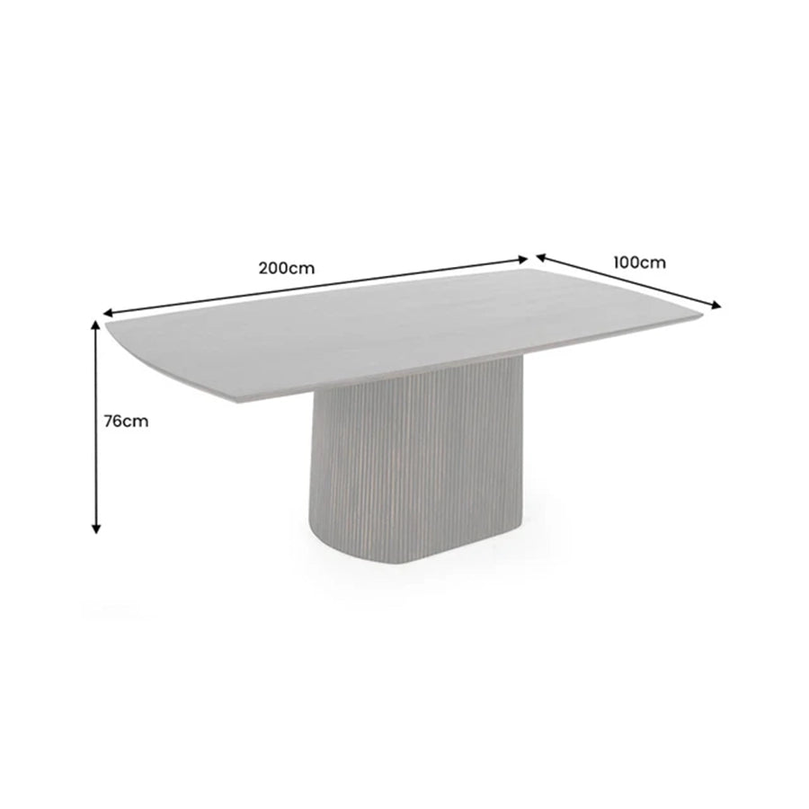 Masa dining maro inchis din lemn 200 cm Grand