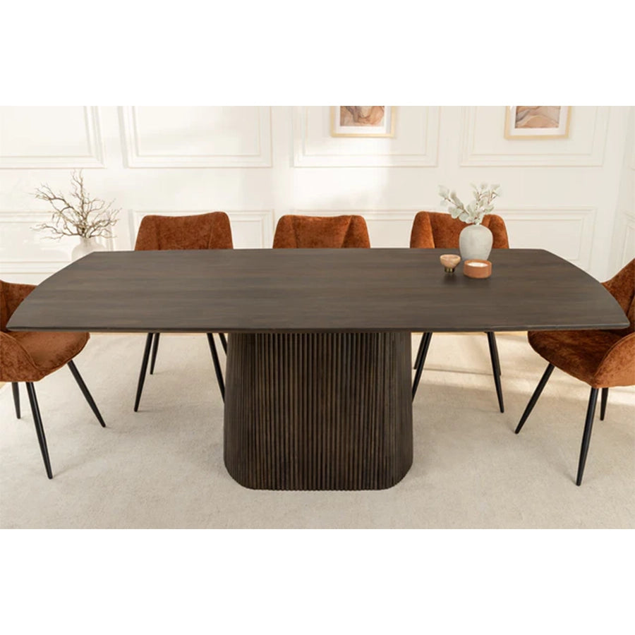 Masa dining maro inchis din lemn 200 cm Grand