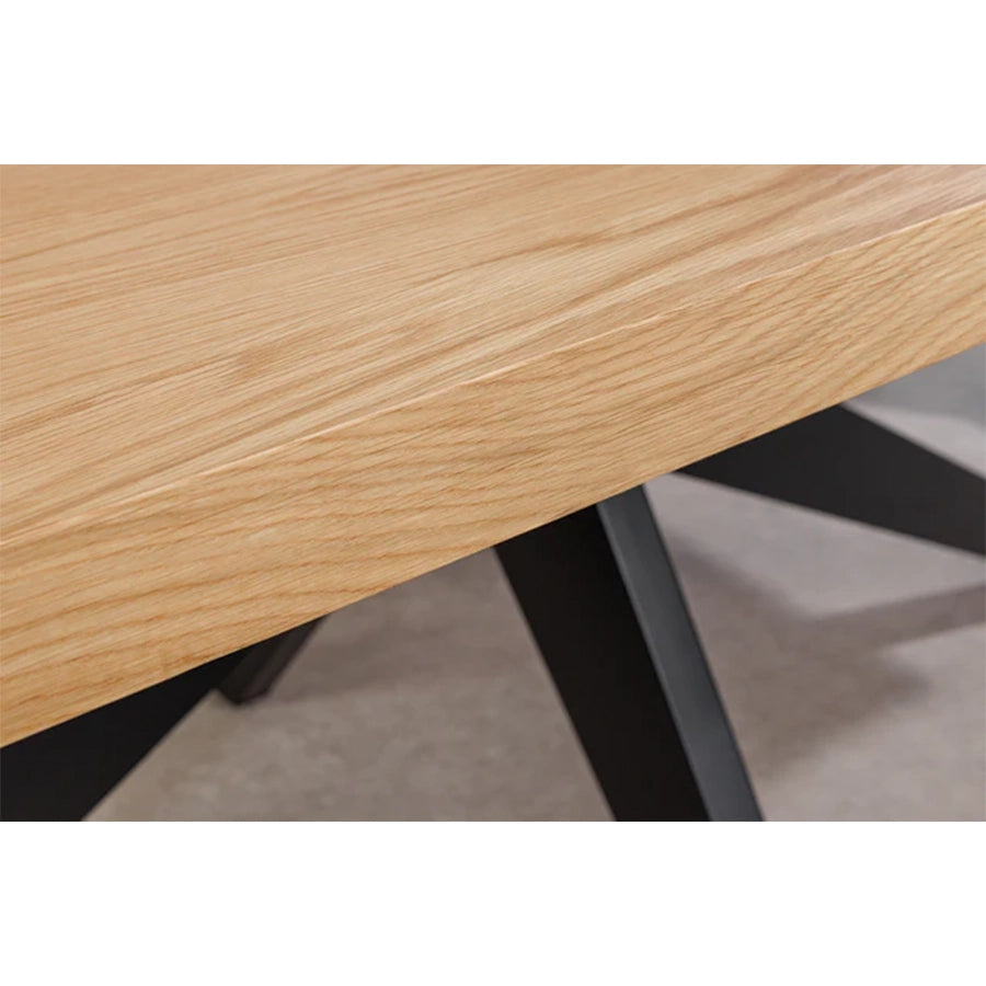 Masa dining maro natur din lemn 200 cm Zeus