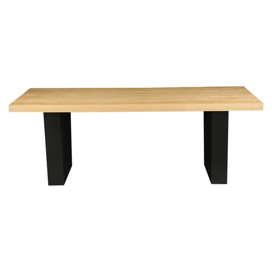 Masa dining maro natur din lemn 210 cm Zeus