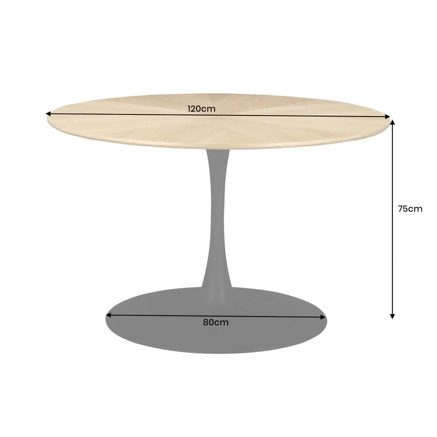 Masa dining maro natur rotunda 120 cm Atelier