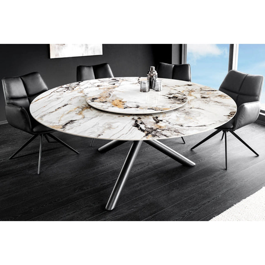 Masa dining multicolora cu platou detasabil 150 cm Spin