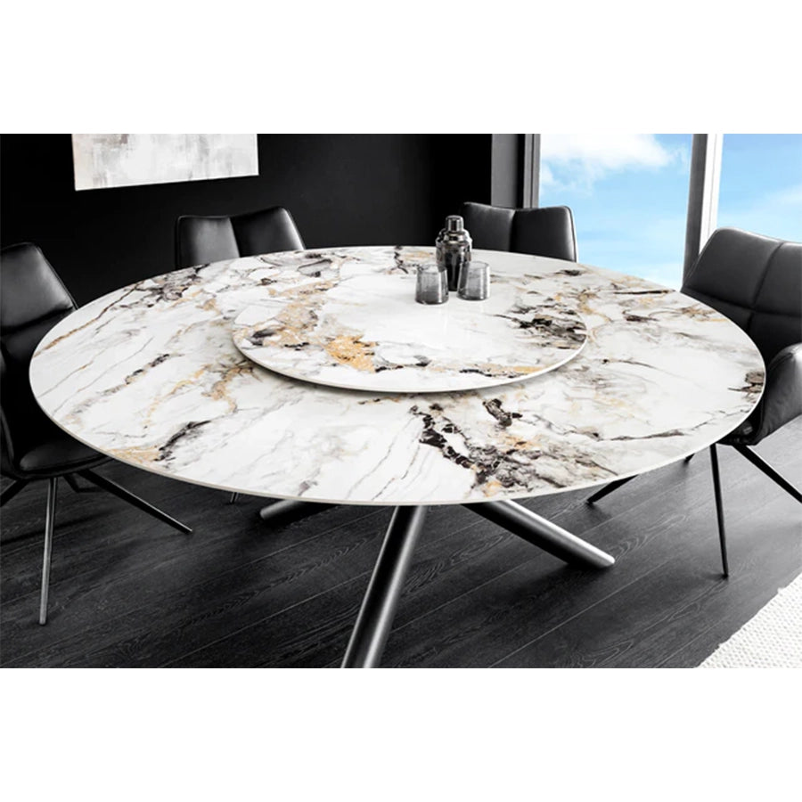 Masa dining multicolora cu platou detasabil 150 cm Spin