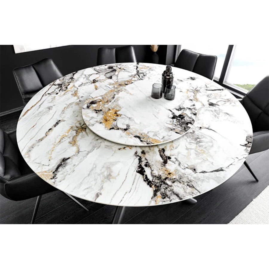 Masa dining multicolora cu platou detasabil 150 cm Spin