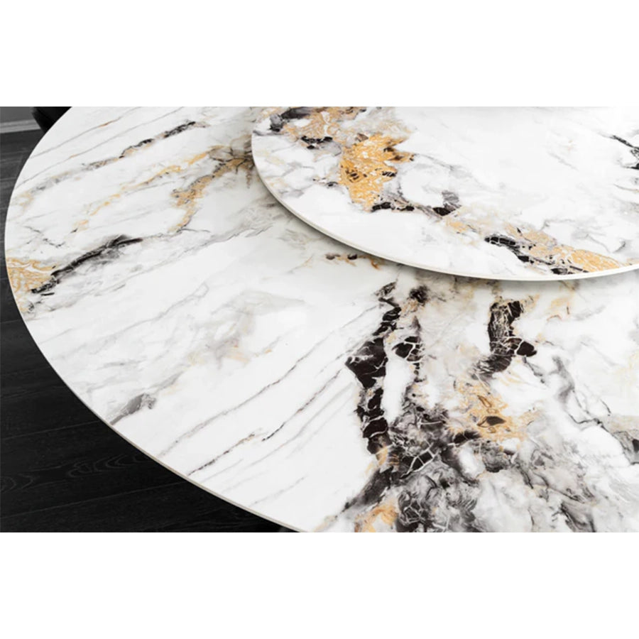 Masa dining multicolora cu platou detasabil 150 cm Spin