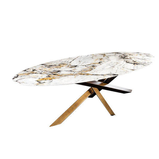 Masa dining multicolora din ceramica 280 cm Sculpture