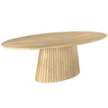 Masa dining natur din lemn 220 cm Art Deco